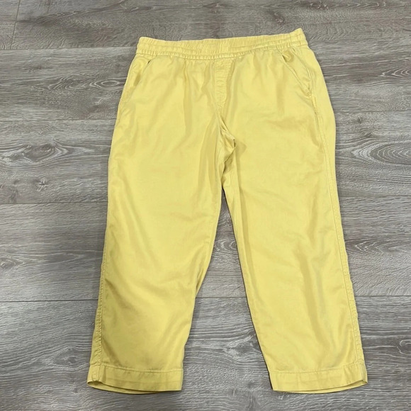 GAP Easy Pant Pull On Elastic Waist Yellow M Petite - Picture 9 of 16
